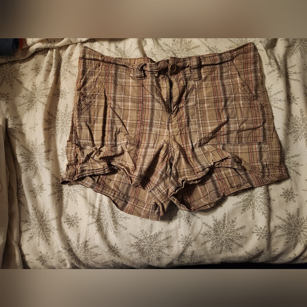 Plaid Brown Shorts